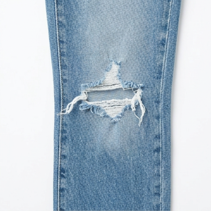 Wearbella – Damskie dżinsy 7/8 z postrzępionym dołem