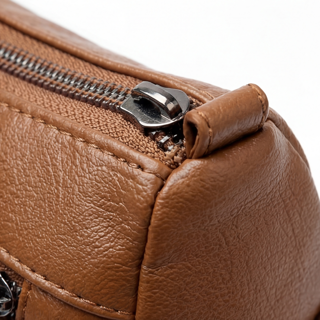 Caressa – Miękka skórzana torebka crossbody z wieloma kieszeniami