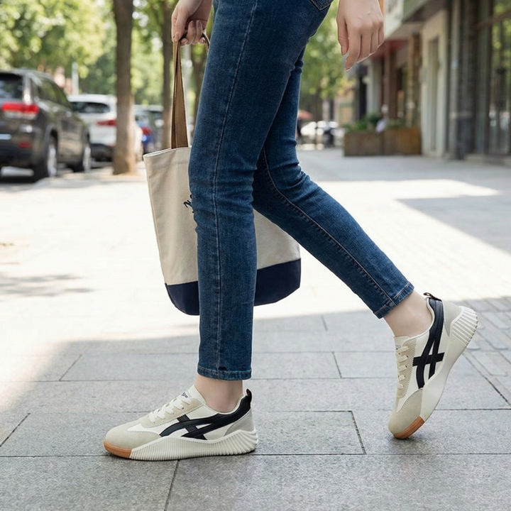 Stradia - Damskie Retro Sneakersy na Platformie dla Całodniowego Komfortu