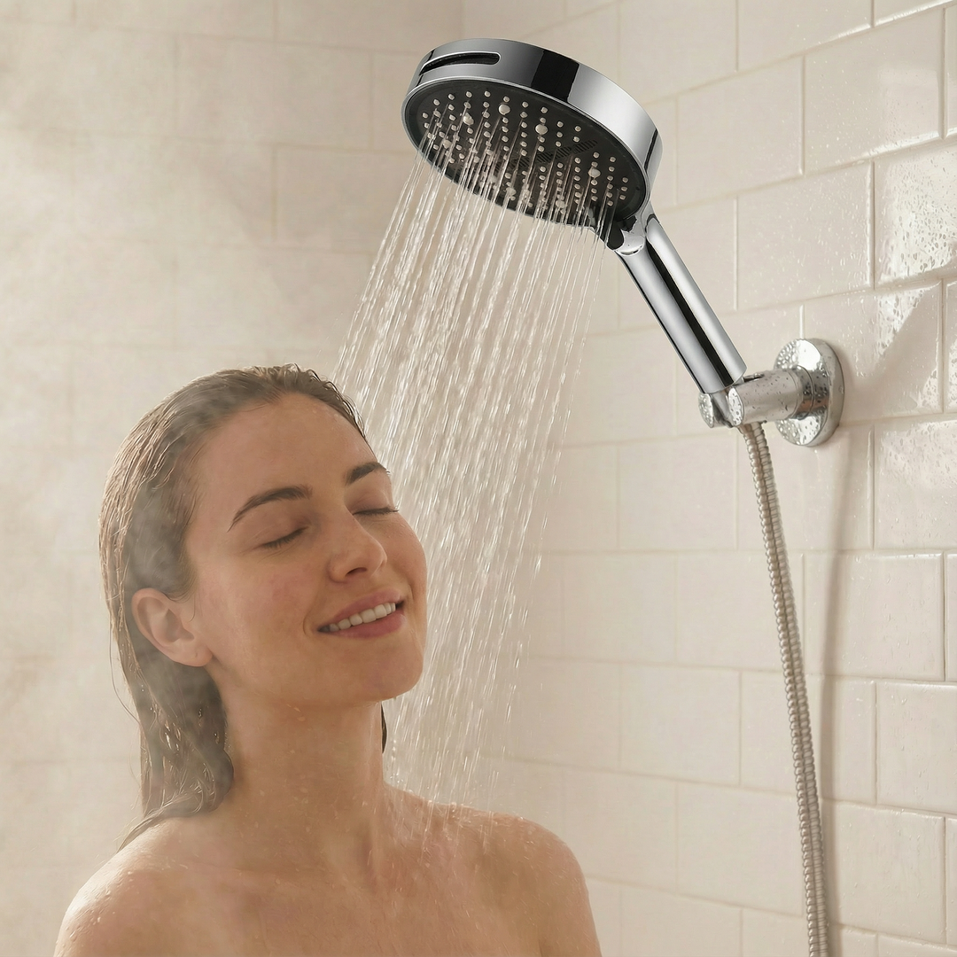 Aquaflow - filtrująca słuchawka prysznicowa w 7 trybach dla miększych włosów
