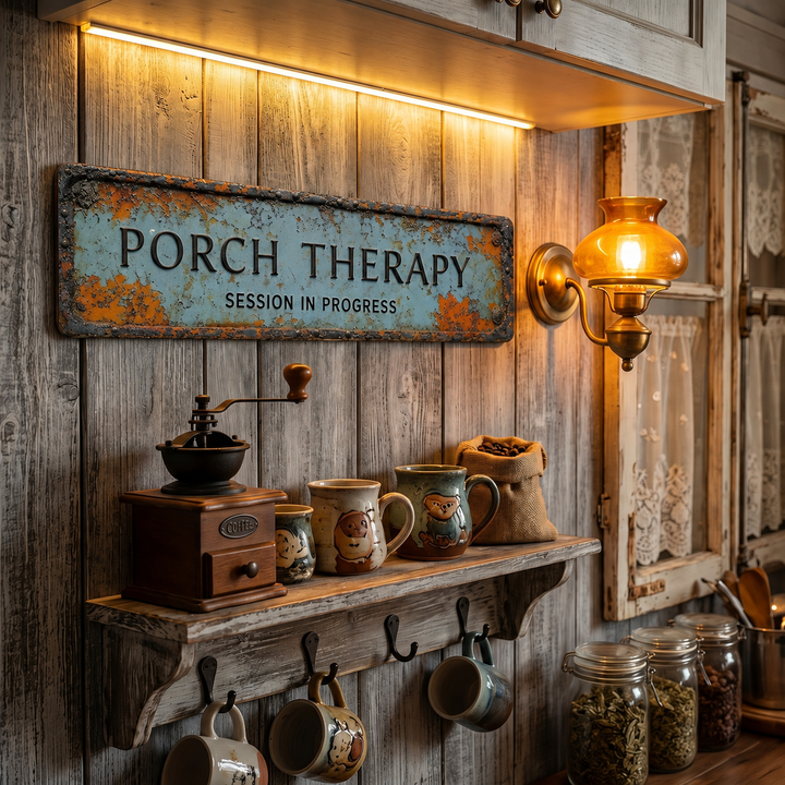 Porchly – Tablica Terapeutyczna na Werandzie w Stylu Vintage