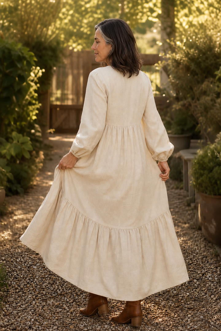 Wearbella – Luźna sukienka maxi z dekoltem w serek