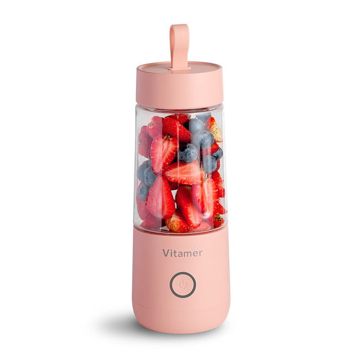 Różowy przenośny blender butelka z owocami