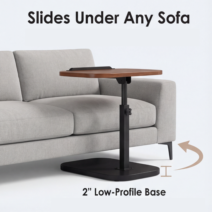 Sofadesk - Stolik podsofa w kształcie C z regulowaną wysokością