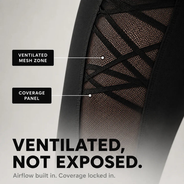 Flexora – Legginsy Capri z wysokim stanem i siateczkowymi bocznymi panelami z kieszenią na telefon
