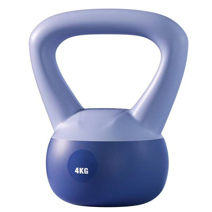 Różowy miękki kettlebell na podłodze