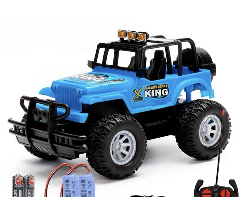 Czerwony zdalnie sterowany jeep zabawka