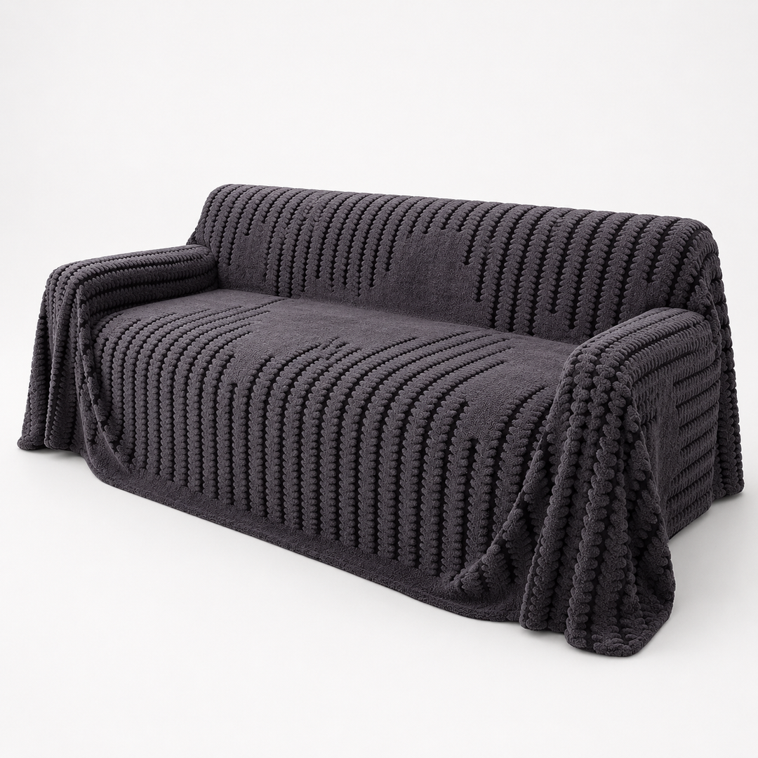 Snugstay – Pluszowy Pokrowiec na Sofę z Antypoślizgowym Rozciągliwym Materiałem