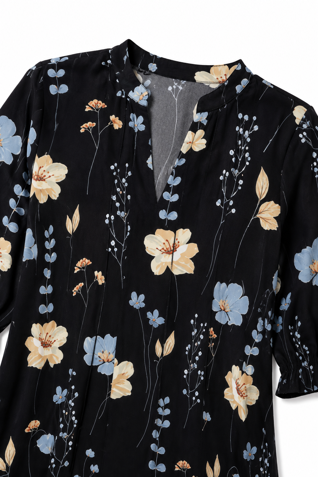Wearbella – Sukienka maxi z kwiatowym wzorem i kołnierzem
