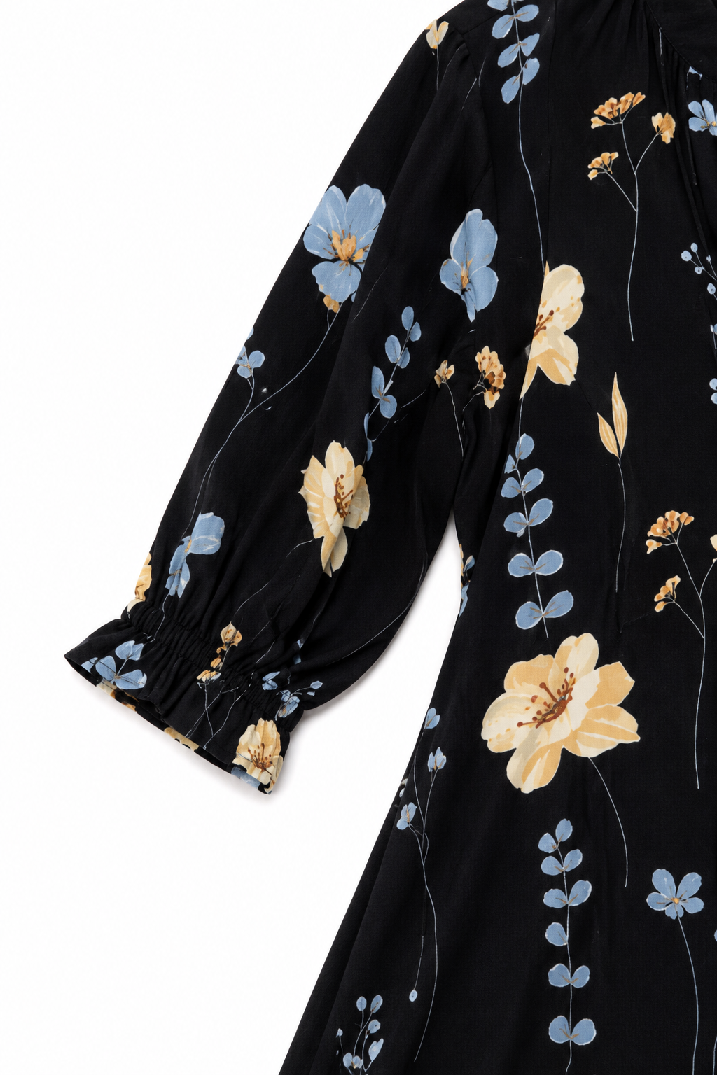 Wearbella – Sukienka maxi z kwiatowym wzorem i kołnierzem