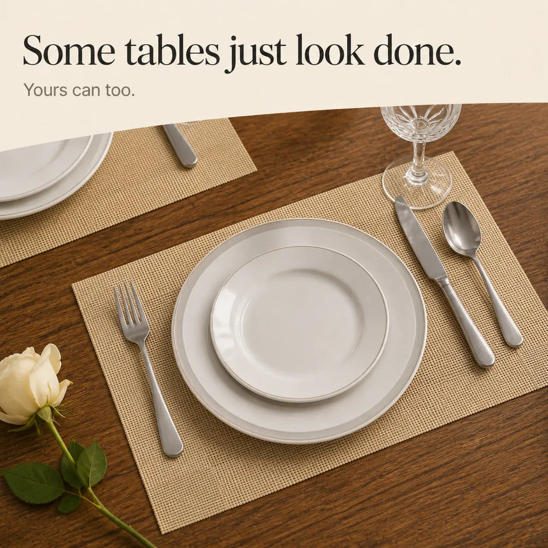 Wovella – Woven Vinyl Placemats, Zestaw 4 sztuk