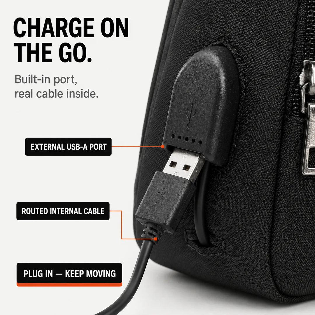 Slynx – Torba na ramię z portem do ładowania USB