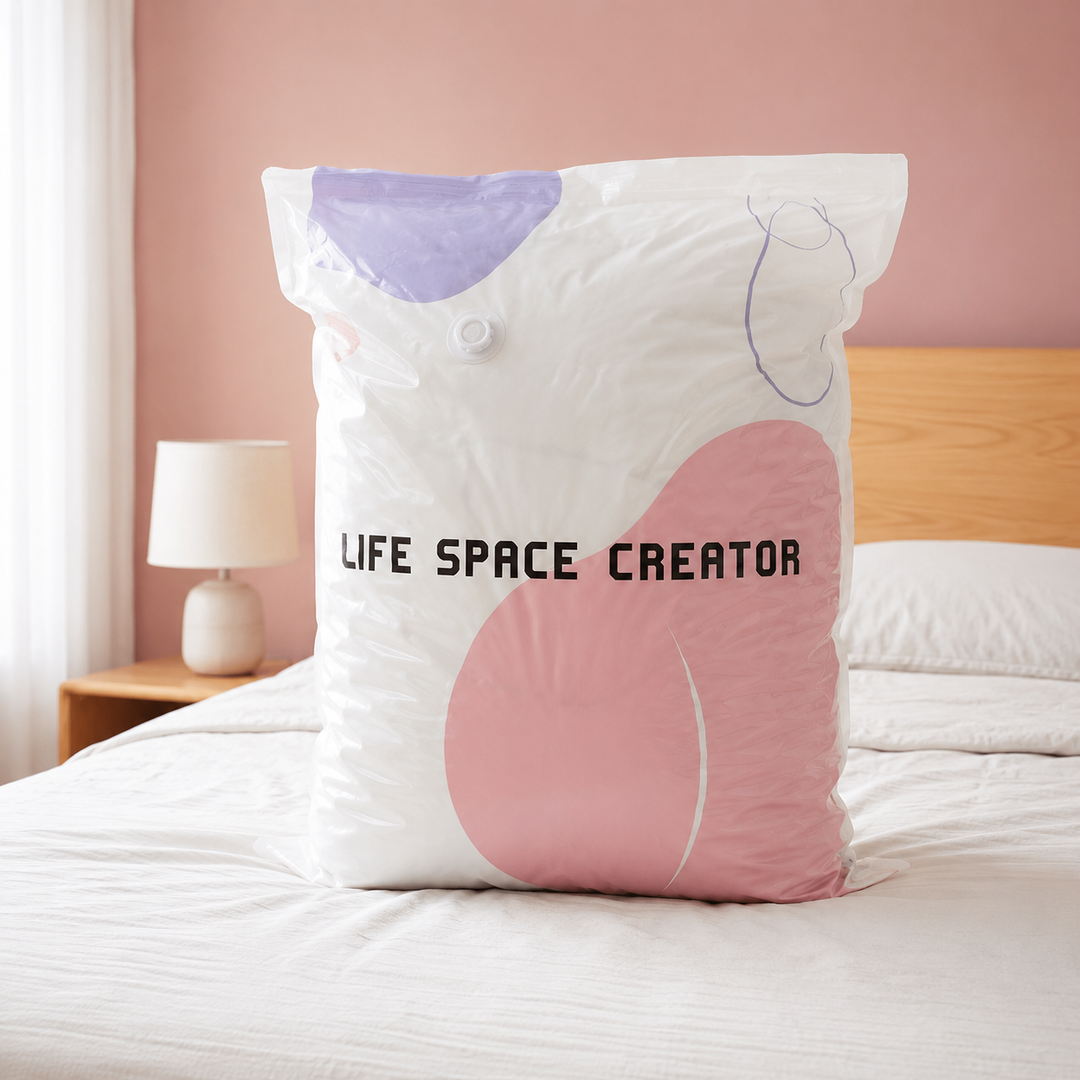 Spacenest – Torby próżniowe 3D bez pompy do przechowywania w szafie i pościeli (2-pak)