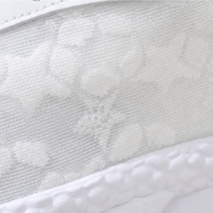 Stelline – Sneakers na platformie z siateczki w gwiazdki dla kobiet, oddychające białe