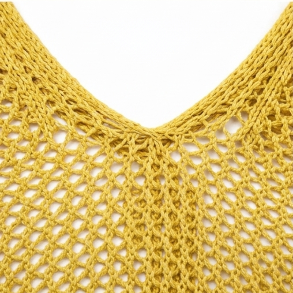 Delyne – Kobiecy pulower z otwartym splotem i kapturem