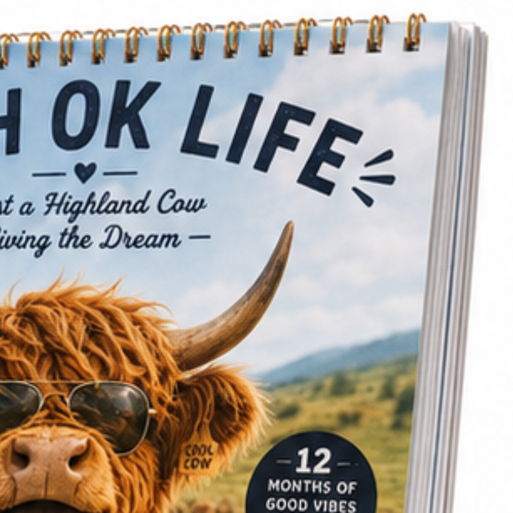 Mootsy – Kalendarz Ścienny z Highland Cow na 2027 rok