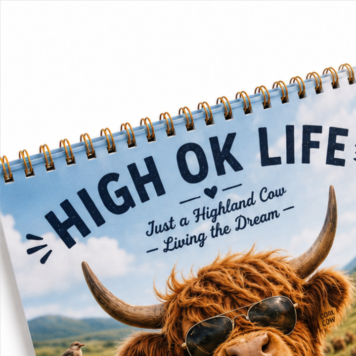 Mootsy – Kalendarz Ścienny z Highland Cow na 2027 rok