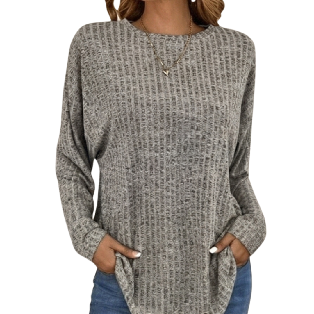 Wovelle – Oversize Sweter z Dzianiny Waffle