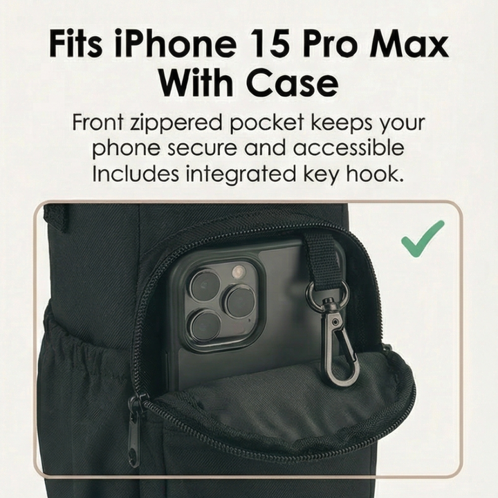 Carryvive – Izolowany nosiciel butelek wodnych z kieszenią na telefon