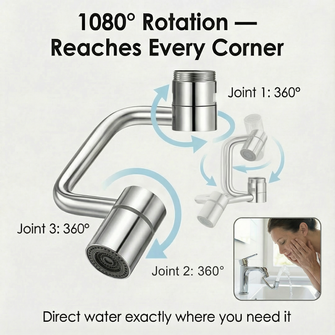 Przedłużacz wylewki z obrotowym ramieniem Flowreach 1080 stopni