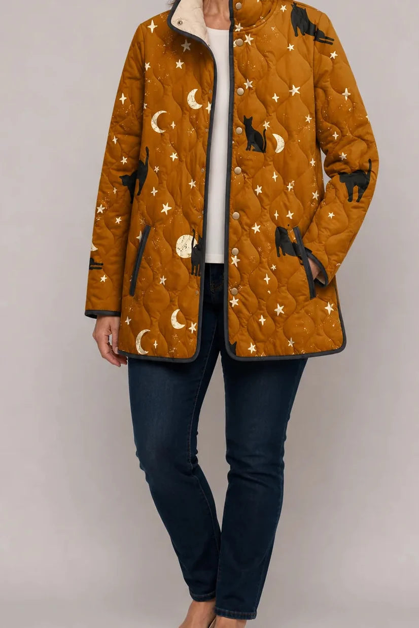 Wearbella – Kurtka Puchowa z Kwiatowym Wzorem