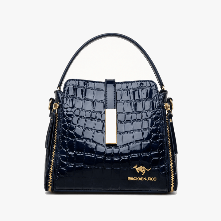 Velora – Torebka Crossbody w Lakierowanym Krokodylu
