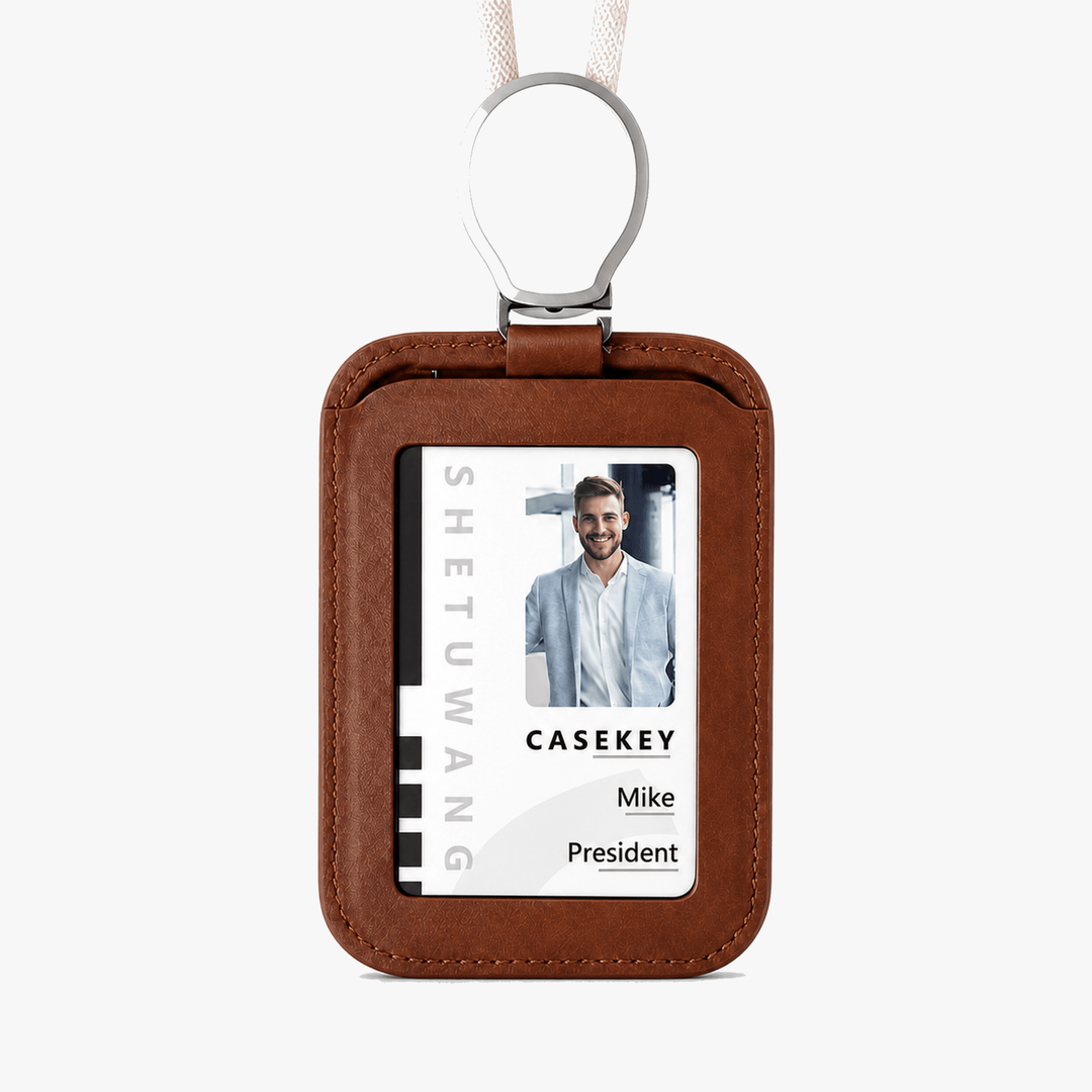 Carden – Składany holder na identyfikator z ekoskóry