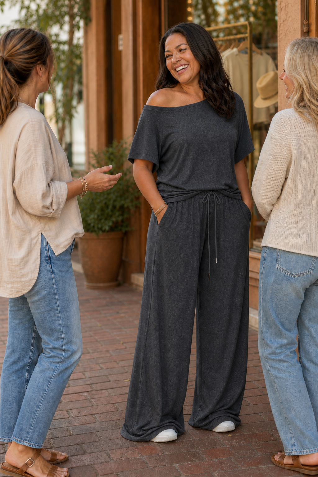 Wearbella – Zestaw z szerokimi nogawkami bez ramiączek