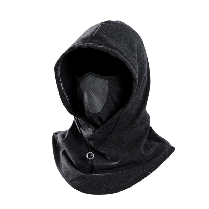 Polarowa kominiarka z kapturem i siateczką