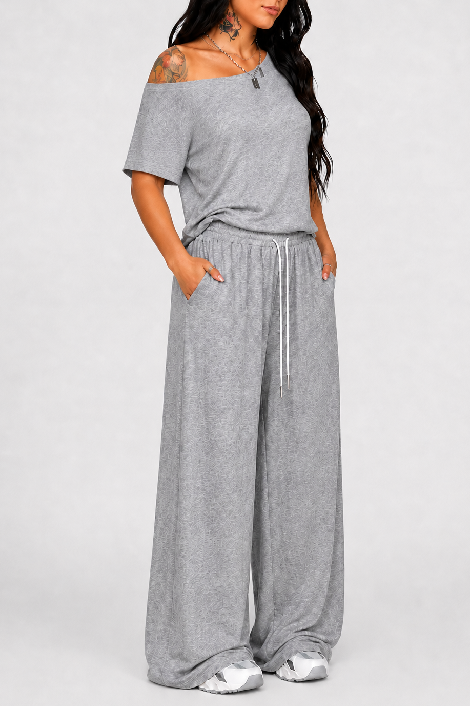 Wearbella – Zestaw z szerokimi nogawkami bez ramiączek