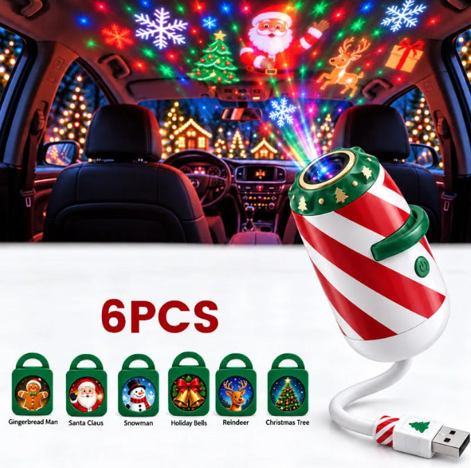 Luminari Świąteczny projektor USB do samochodu na giętkiej szyjce