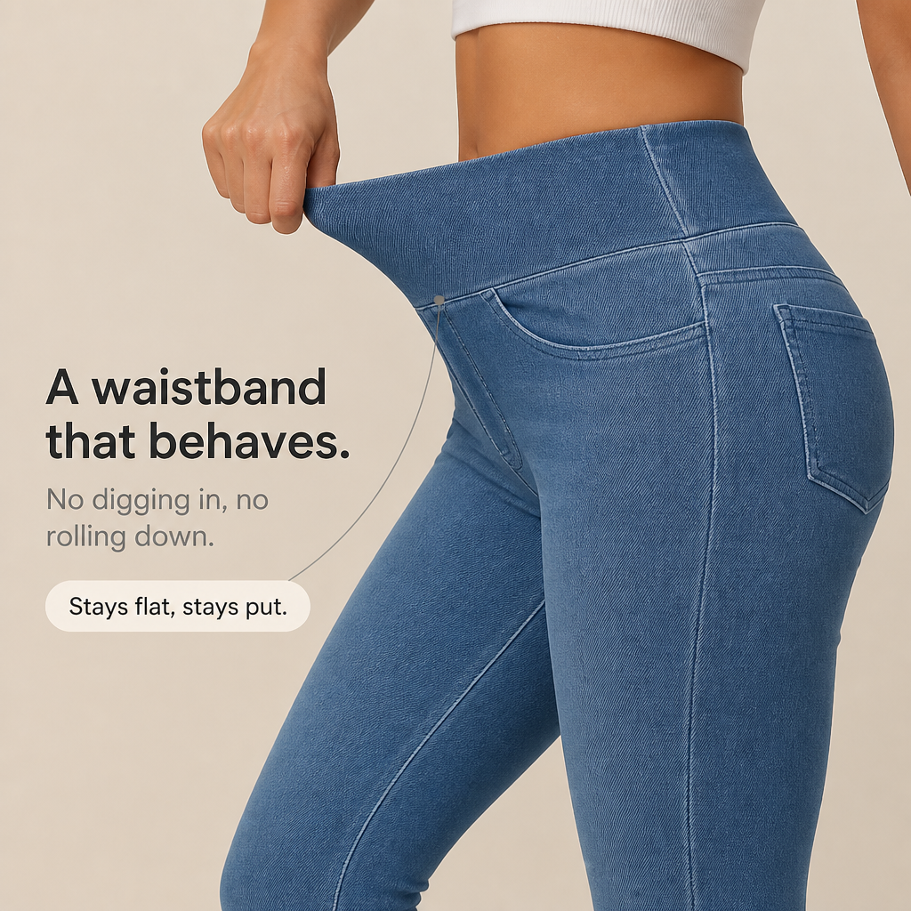 Wearbella – Jegginsy z wysokim stanem w stylu dżinsowym