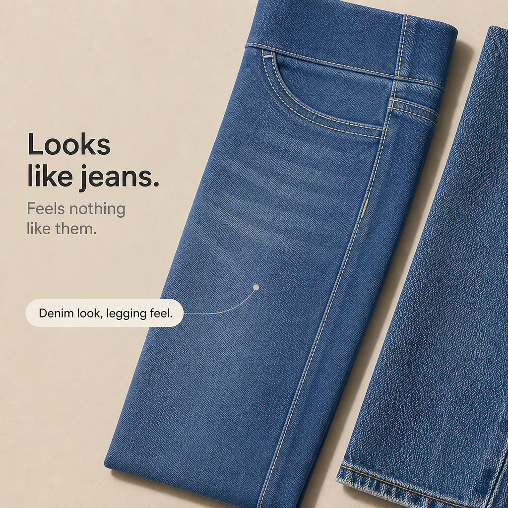 Wearbella – Jegginsy z wysokim stanem w stylu dżinsowym