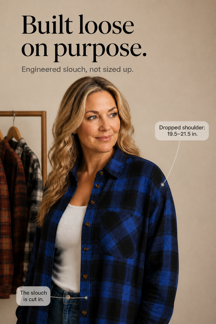 Overshirt &amp; Co – Oversized Koszula Flanelowa w Kratę Buffalo