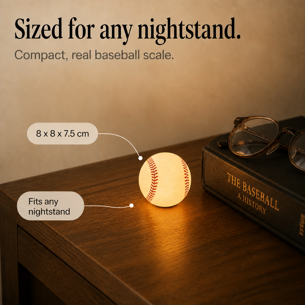 Home Plate Glow – Nocna Lampa w Kształcie Bazy Baseballowej