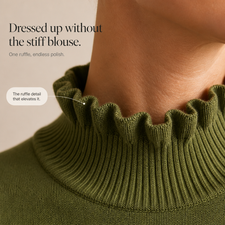 Ruffle &amp; Row – Sweter z falbaną