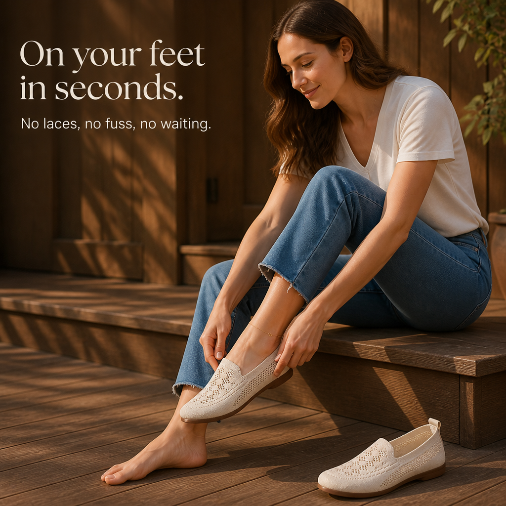 Widloom – Sneakersy Slip-On z Szerokim Noskiem