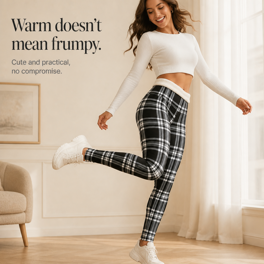 Wearbella – Ciepłe Legginsy Termalne z Wysokim Stanem i Szczotkowaną Podszewką