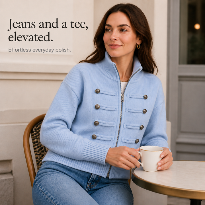 Wearbella – Kardigan z zamkiem i szczegółem w stylu husarskim