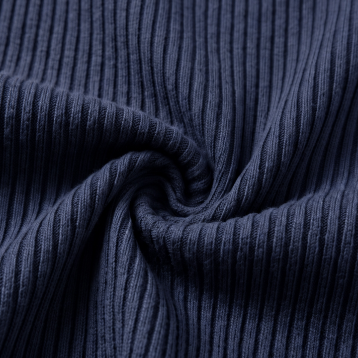 Ombrella – Niebieska bluza z ombré z dzianiny waffle z półzamkiem