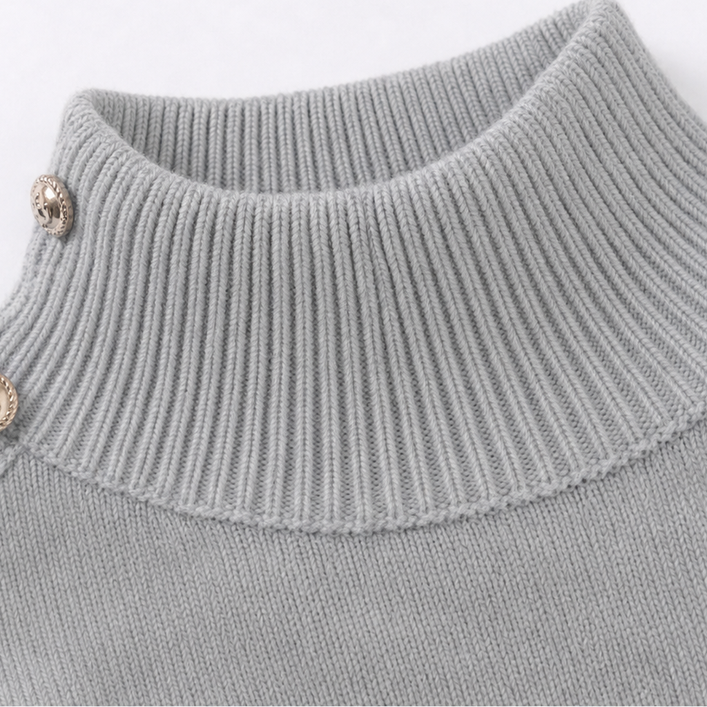 Marlowe – Sweter z wykończeniem na złote guziki w rozmiarze oversize
