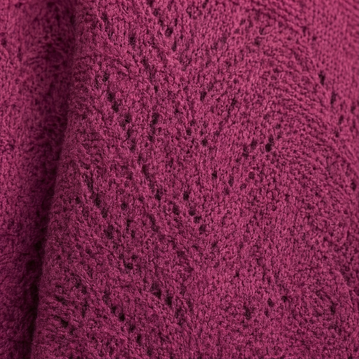 Cowl &amp; Bloom – Dzianinowy top z dekoltem w serek w diamentowy wzór