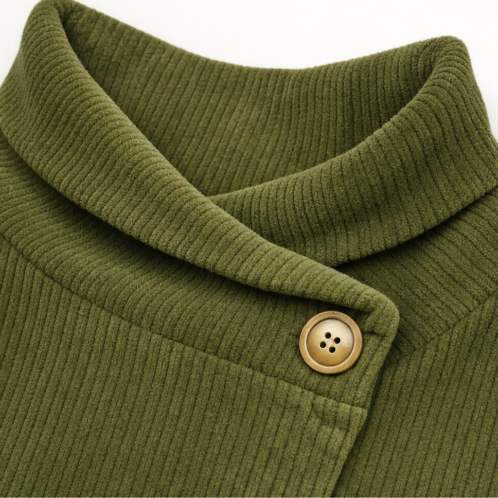 Draperly – Asymetryczny Poncho z Kapturem z Weluru