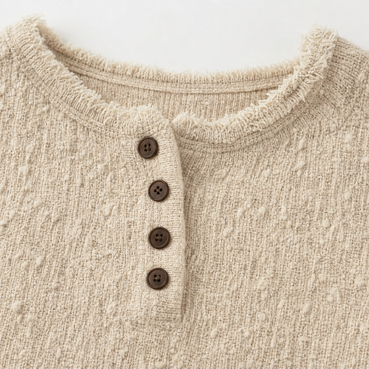 Marlwick – Sweter Henley z Grubej Dzianiny