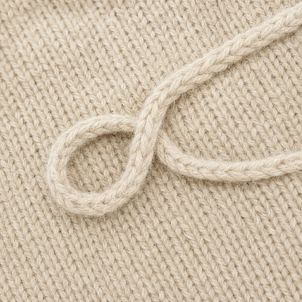 Braidenne – Sweter z plecionego sznura z guzikiem z przodu
