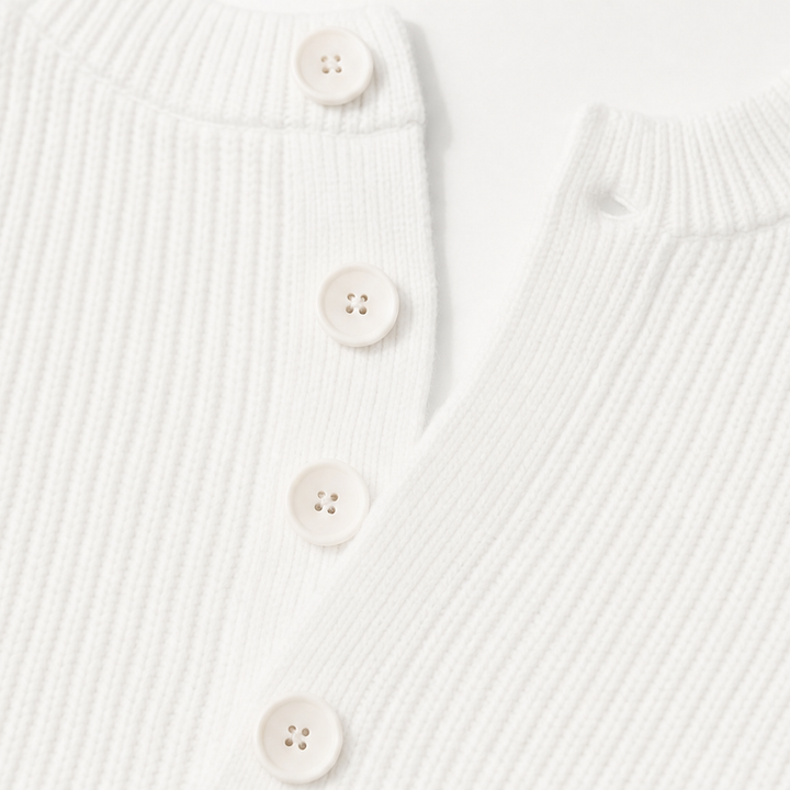 Buttonelle – Sweter Henley z guzikiem