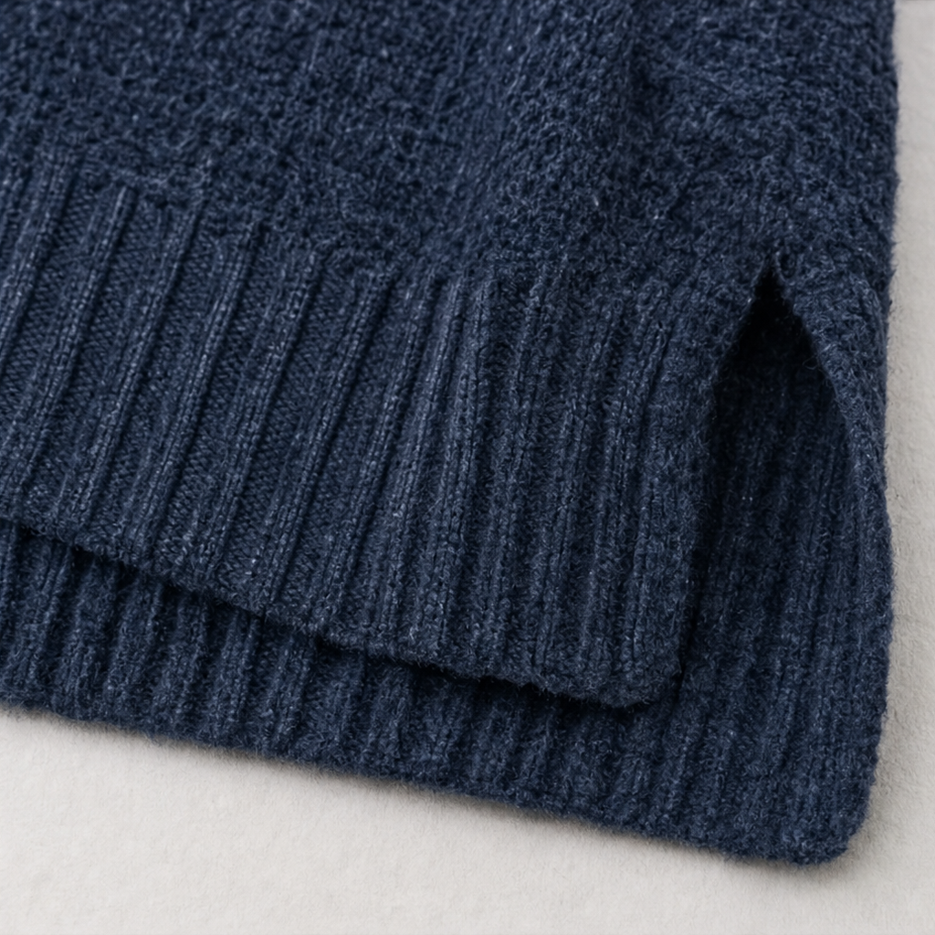 Airloom – Przesadnie Duży Sweter V-Neck z Otwartych Splotów