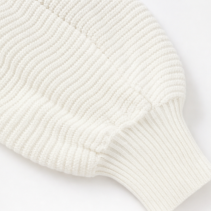 Wavelune – Sweter z dzianiny w falę z otwartymi rękawami