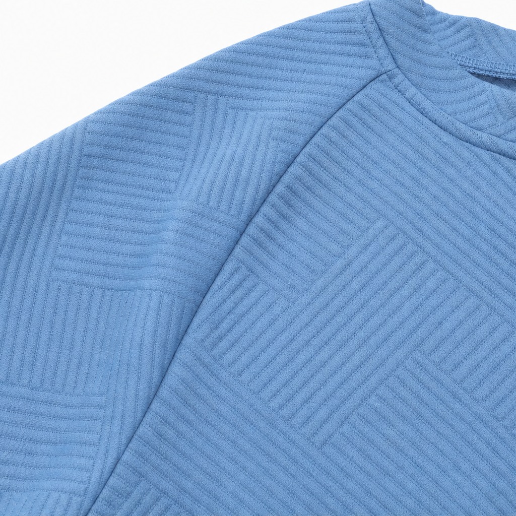 Stria – Sweter z dekoltem w serek w paski Jacquard