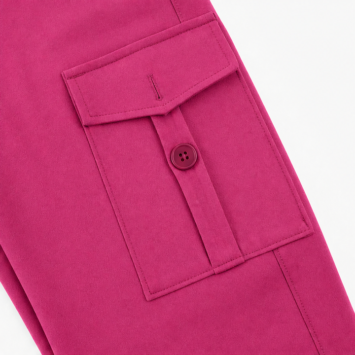 Curvana – Legginsy Cargo z Wysokim Stanem i Marszczeniem